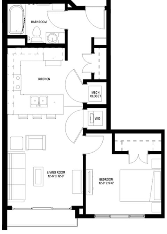 Floor Plans of River North Apartments in Coon Rapids, MN